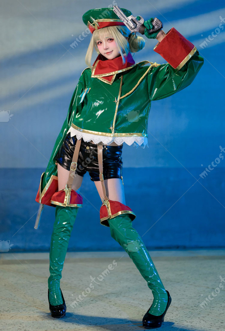 Gushing over Magical Girls Araga Kiwi Women Green Outfit Party Carnival Halloween Cosplay Costume