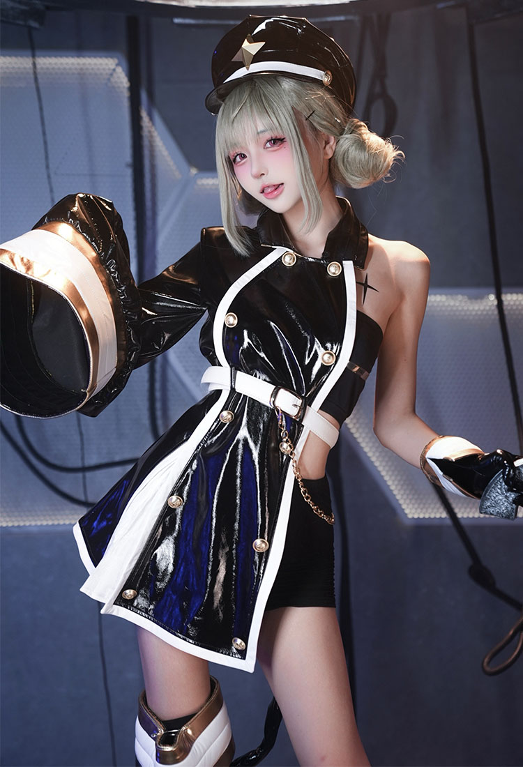 Gushing Over Magical Girls Araga Kiwi Cosplay Costume Dress with Hat Tail
