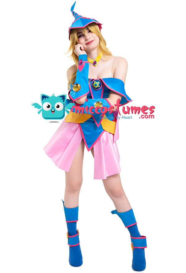 YGO Dark Magician Girl Cosplay Costume with Hat