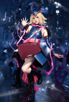 YGO Zexal Girl Cosplay Costume Halter Top and Skirt Set with Hat and Sleeves