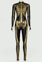 Cosplay Kostüm Halloween Skelett Bodysuit im dunklen Stil