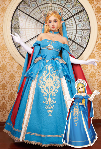 The Legend of Zelda: Breath of the Wild Princess Zelda Costume de Cosplay de Style du Mariage Top et Jupe avec Voile