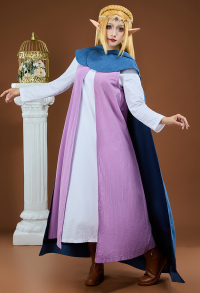 The Legend of Zelda: Echoes of Wisdom Princess Zelda Cosplay Costume Innershirt and Jacket with Cape and Ears