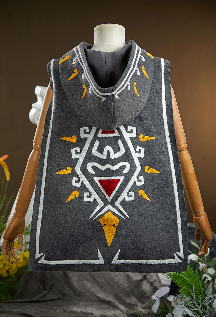 Premium Ver The Legend of Zelda: Breath of the Wild Link Embroidered Tweed Cosplay Cape