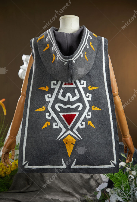 Premium Ver The Legend of Zelda: Breath of the Wild Link Embroidered Tweed Cosplay Cape