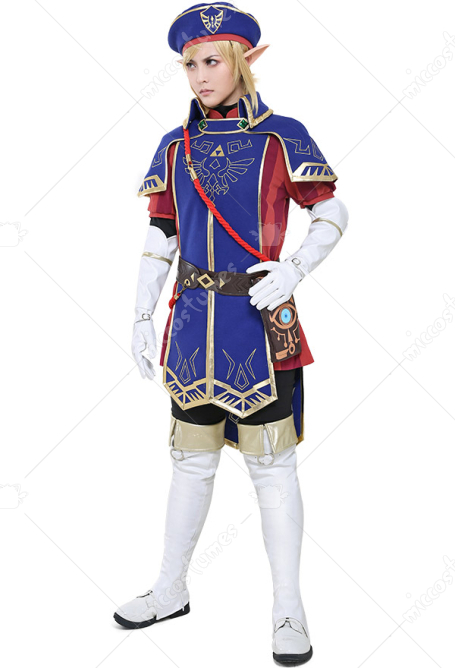 The Legend of Zelda Breath of the Wild Royal Guard Uniform Link Cosplay Costume Set