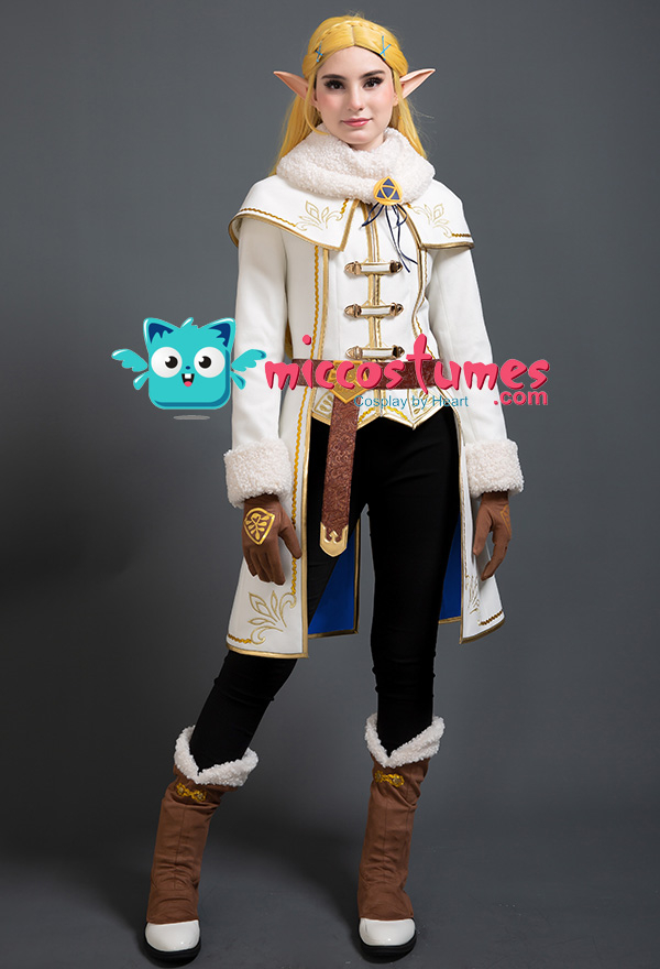 The Legend of Zelda  Breath of the Wild Prinzessin Zelda Winter Outfit Kleid Cosplay Kostüm Set