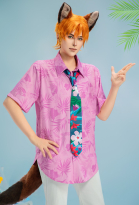 Nick Fox Halloween Cosplay Costume Set Shirt and Tie with Ears and Tail