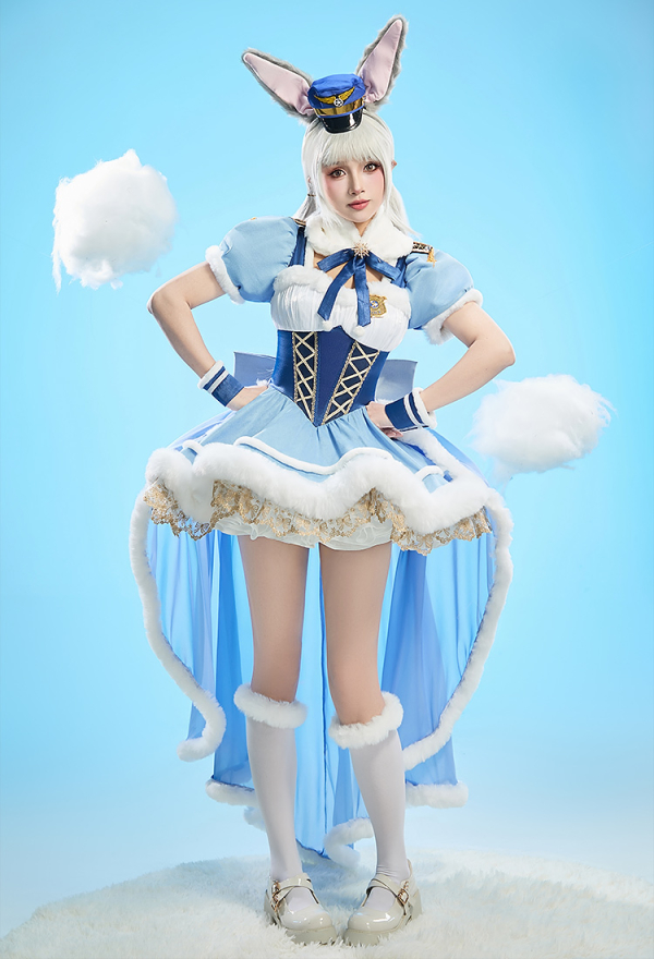 kawaii snow dress holiday drawing how to draw lolita Winter Kawaii Lolita JSK Dress Set, Fluffy Accents main image 1