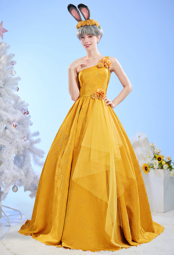 costumes with gold dress Navy Blue A-Line V-neck Floor-Length Chiffon Prom Dresses With Lace Se –  Angrila