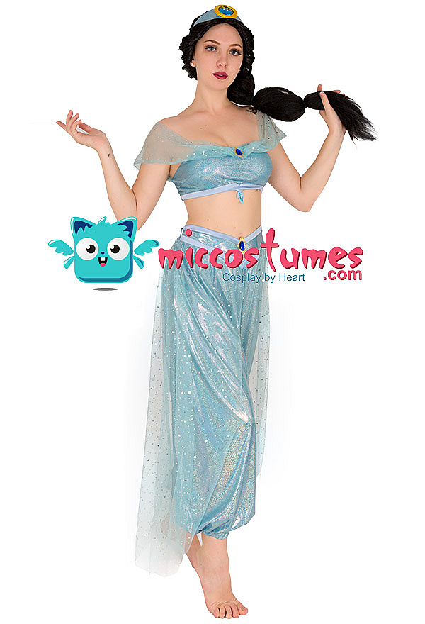 disney princess jasmine dress up DESGUISE CHILD'S DISNEY ALADDIN JASMINE COSTUME, TEAL *CHECK FOR SIZE*