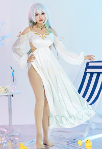 The Greater Lord Rukkhadevata Derivative Dress Long Slip Side Slit Beach Dress