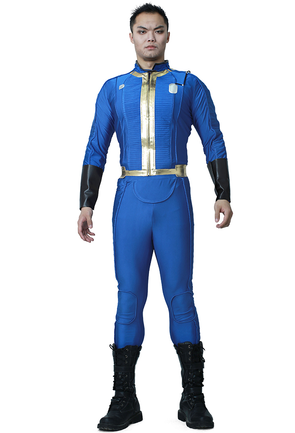 Fallout 4 Male Sole Survivor Nate Cosplay Costume Adult Vault Two Piece Suit Jacket Pants