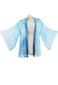 Haori Cover-up with Water Pattern Summer Kimono Cardigan