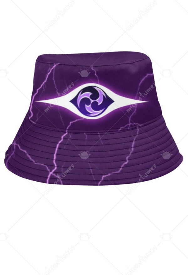 Raiden Shogun Derivative Women Bucket Hats Genshin Impact Fishing Hat