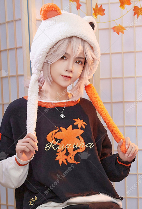Kaedehara Kazuha Derivative Warm Hat with Ear Flaps Kawaii Cover Ears Hat