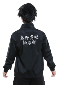 Volleyball Boy Karasuno Volleyball Hinata Shouyou Tobio Kageyama Cosplay Sportswear Jacket with Knee Pads 