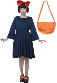 Kikis Delivery Service Halloween Cosplay Costume Witch Dress