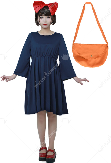 Kikis Delivery Service Halloween Cosplay Costume Witch Dress