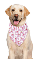 Halloween Adorable Cat Dog Bandana with Strawberry Pattern
