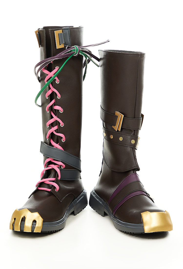 Arcane LOL Jinx Cosplay Shoes Long Leather Boots