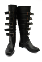Alice Madness Returns Alice Cosplay Shoes Black Long Leather Boots