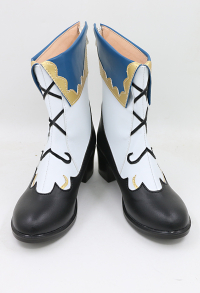 Genshin Impact Barbara Pegg Cosplay Shoes White Black Boots