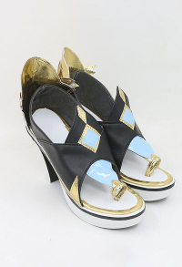 Genshin Impact Shenhe Chunky Heel Platform Sandals Cosplay Shoes