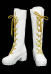 Kpop Slayers Leader Vocal Cosplay Shoes White Long Lace Up Boots