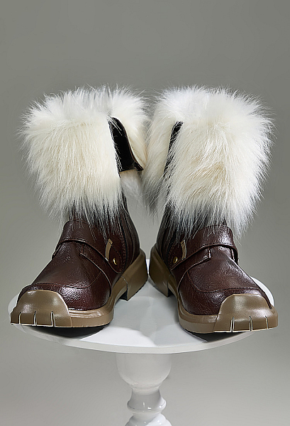 Rival Girl Doreen Game Cosplay Shoes Dark Brown Boots