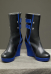 Rival Girl Luna Snow Cosplay Shoes Black Blue PU Heeled Boots