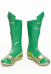 Rival Girl Super Heroine Cosplay Shoes Green Leather Boots