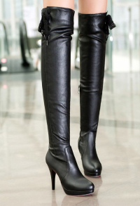 NieR:Automata 2B Stiefel Nier Schwarzer Overknee-Stiefel Neue High Heel Schuhe