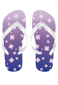 Raiden Shogun Derivative Flip Flops with Flower Printed Sandals for Swimming Bathing