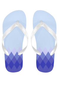 Ganyu Derivative Flip Flops Gradient Diamond Printed Sandals for Swimming Bathing