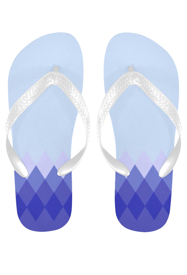 Tongs Motif Plaid Dérivé Ganyu Accessoire Flip Flops Chaussures de Plage Natation Été