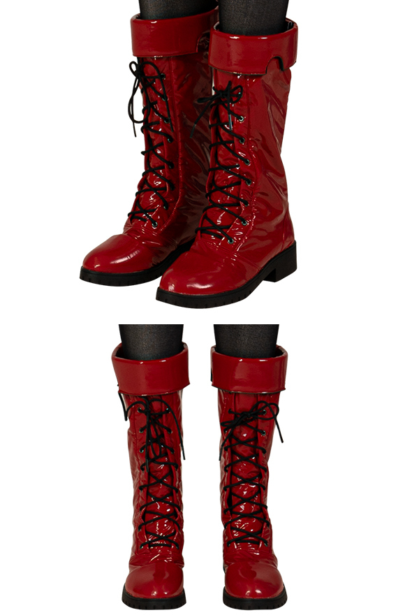 Street Fighter VI 6 Cammy Red Cosplay Shoes