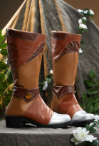 Upgraded Ver The Legend of Zelda Princess Zelda Cosplay Shoes Brown PU Leather Boots