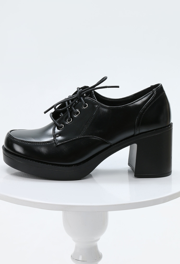 Heeled hot sale school shoes