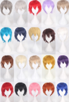 Universal Color Harajuku Anti-Warp Short Hair Buckle Cubnet Wig