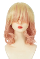 Cosplay Wig Yellow Pink Gradient Short Bob Wig