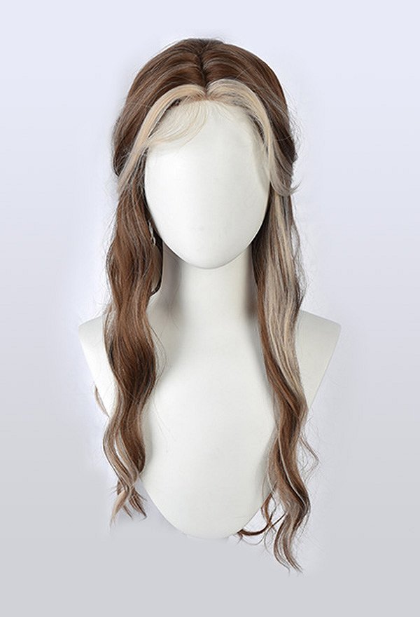 Fairy Cosplay Wig - Blonde Brown Beige Teased Long Wig with  display picture 2