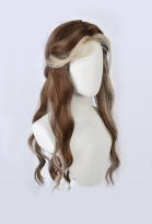 Fairy Cosplay Wig Blonde Brown Beige Teased Long Wig with Hairnet