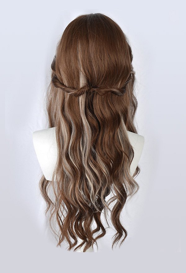 Siya? Brown Blonde Mix  COSPLAY  FESTIVAL Wig*NWT Amazon.com : MSMYRNS Ginger Brown Synthetic Wig With Bangs  main image 2