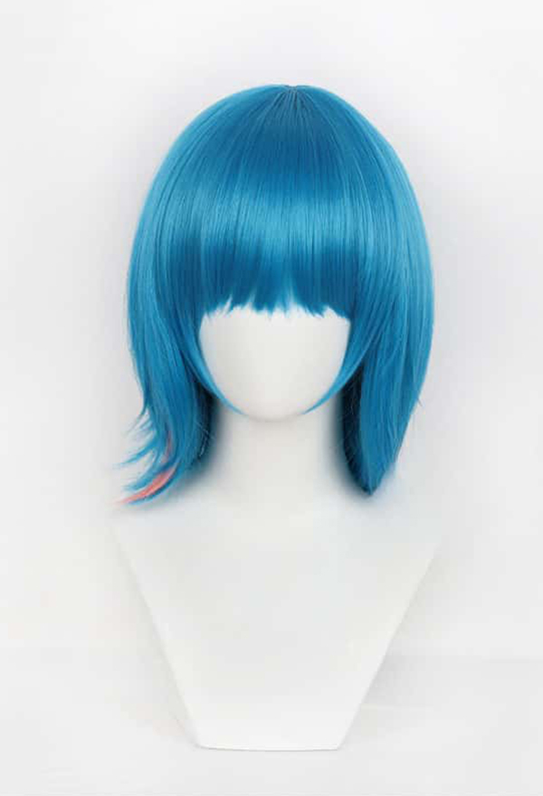 Universe Jinx Wig Short Blue Wig Arcane LOL Cosplay Top