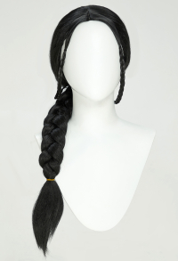 Avatar Airbender Legend of Korra Katara Cosplay Wig Black Long Straight Wig