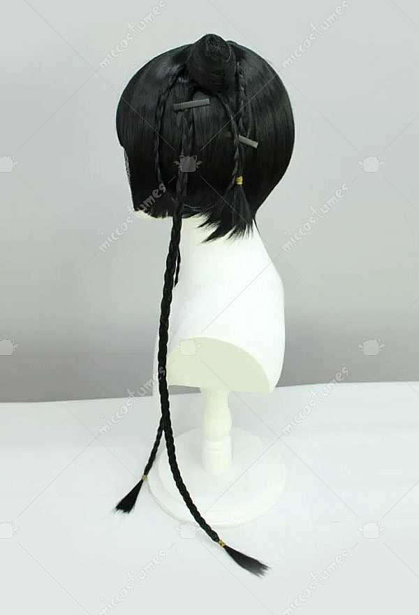 Perilla Negra Con Trenza | Barba Postiza Para Carnaval Y Fiestas De Disfraces | Complemento Realista Para Cuentos Y Fantasía