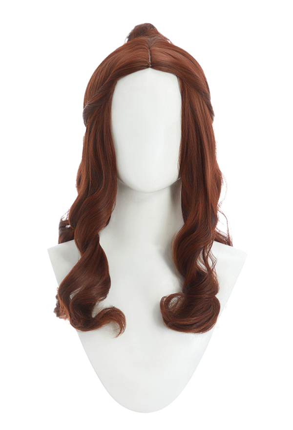 Belle Princess Brown Long Curly Wig Cosplay Wig Top Quality