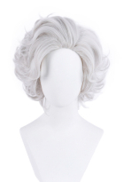 Baldur's Gate Astarion Cosplay Wig Silver Gray Short Curly Wig