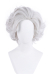 Baldur's Gate Astarion Cosplay Wig Silver Gray Short Curly Wig